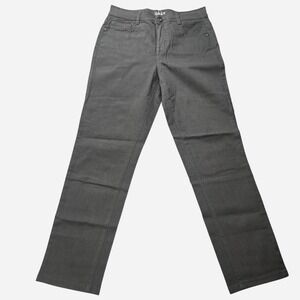 Style & Co Slim Leg Pants Womens 4PS Olive Green Stretch Cotton Trousers Petite